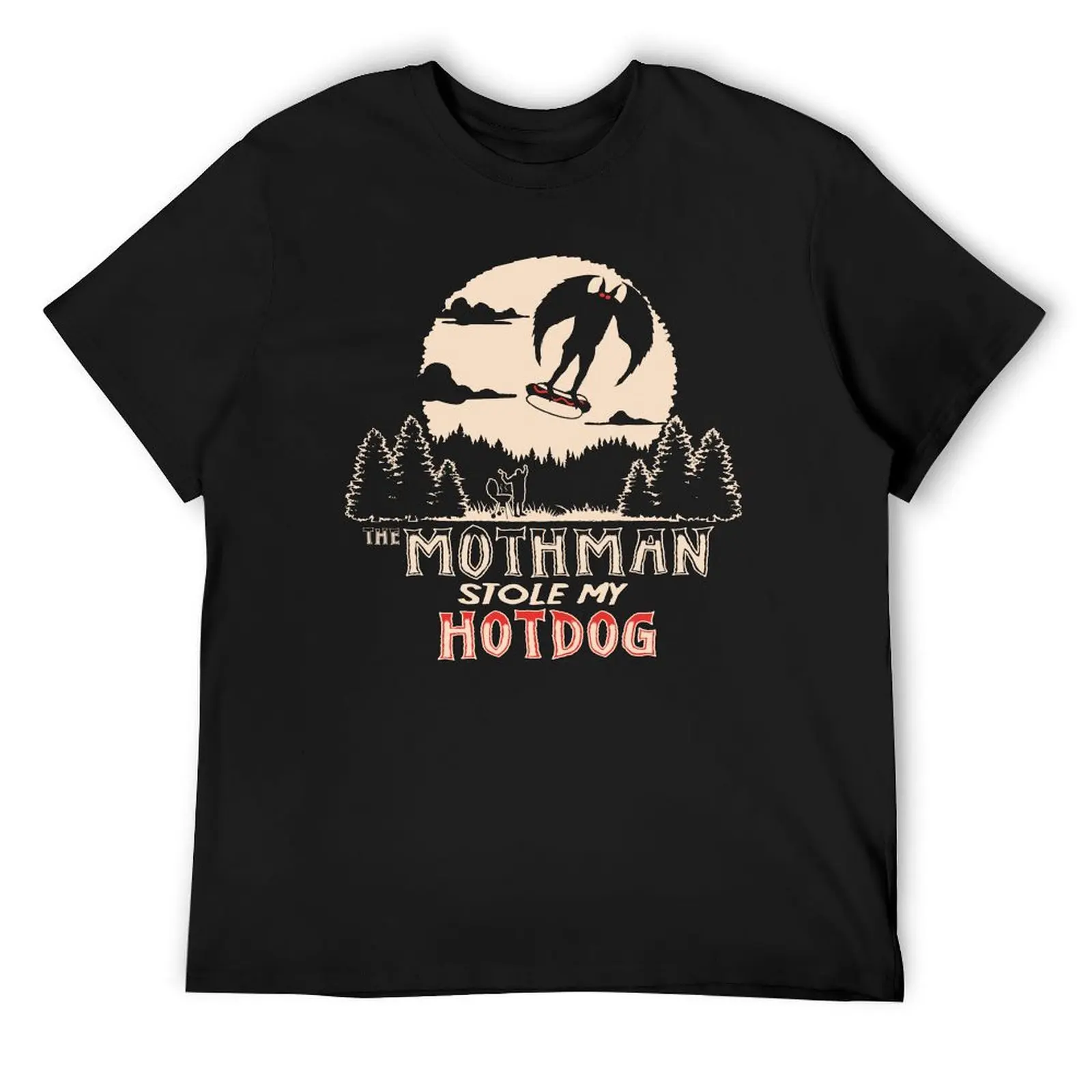 

Mothman stole my hotdog T-Shirt anime tshirt sublime T-shirts for men cotton