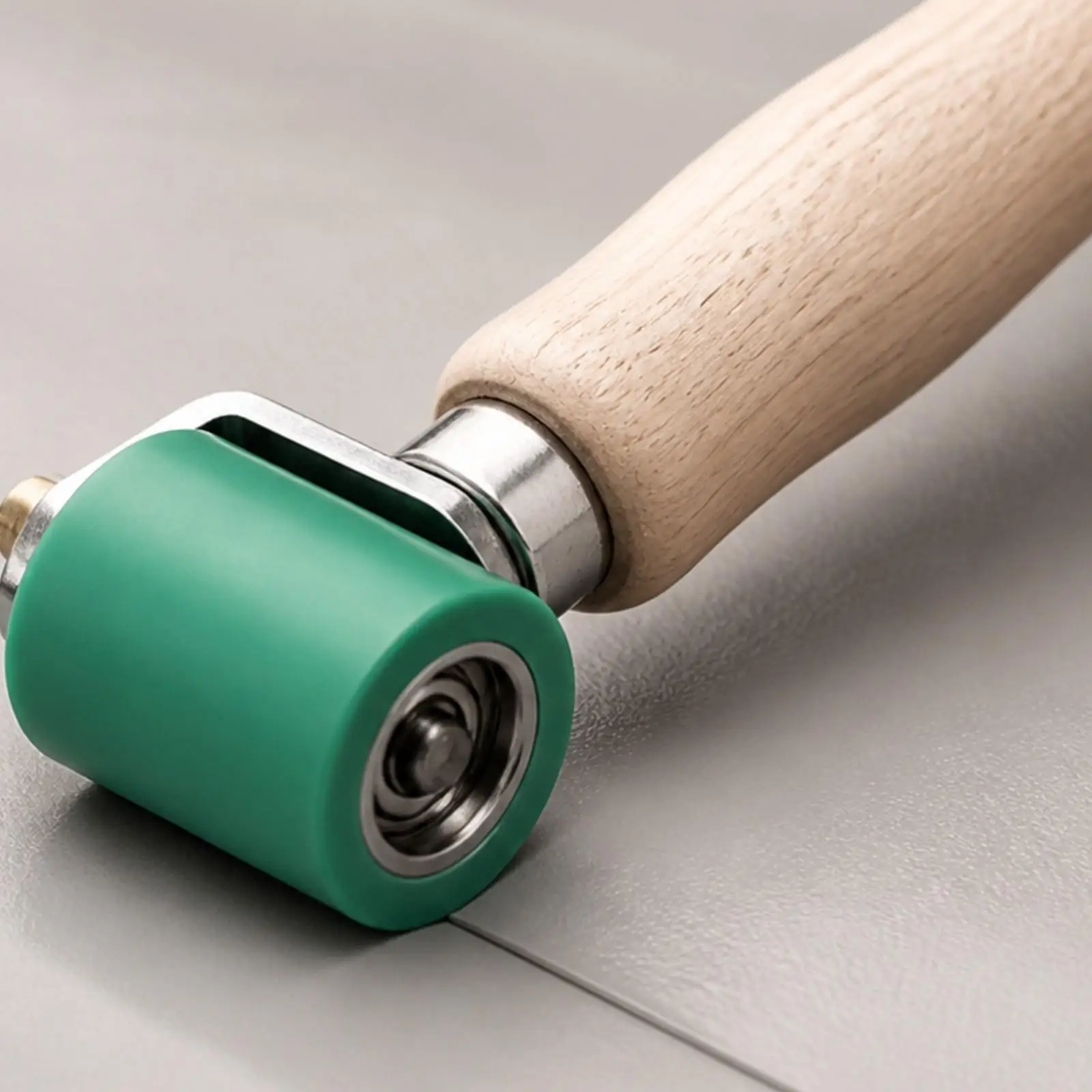 Seam Roller for Welding PVC Double Ended Roller with Silicone and Metal Wheels for Craft Workshop Home Use