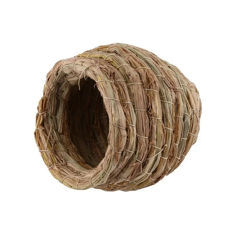 Maison d'oiseaux colibri suspendue, nid d'oiseau en paille, nid de jardin tissé, cabane en paille, m