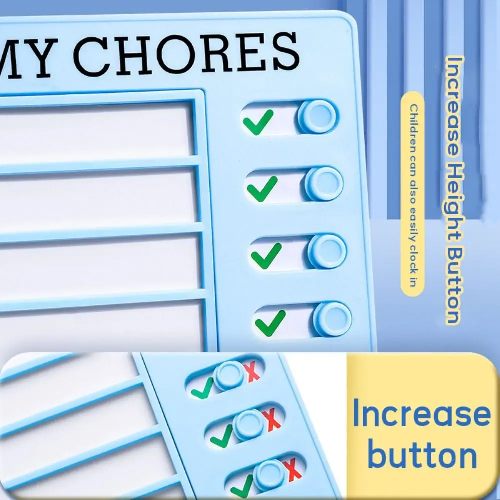 New Plastic My Chores Checklist Reusable Detachable Chores Chart My Chores Self-discipline Daily Planner Memo