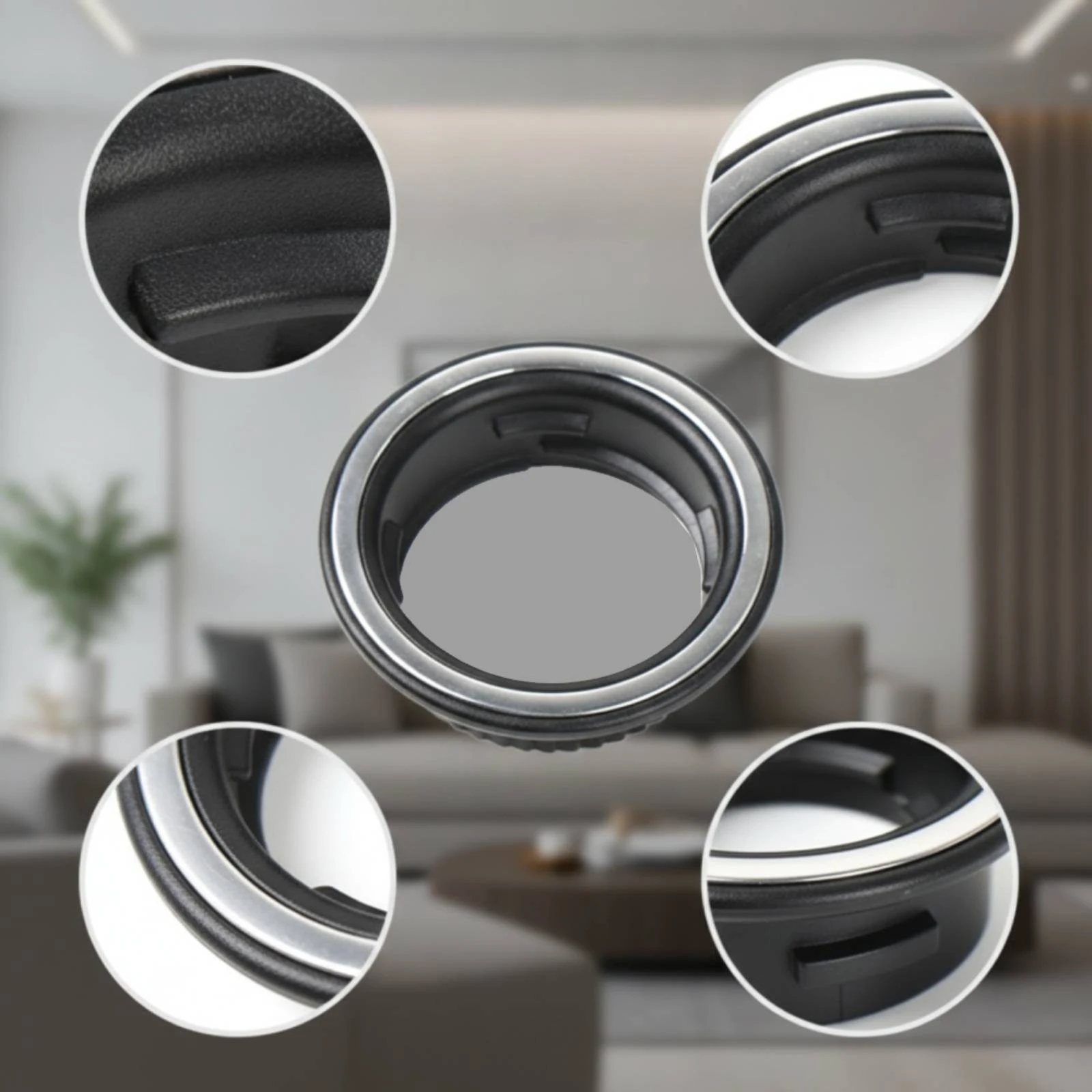 Ignition Switch Decorative Bezel OEM-Style Start Button Trim Bezel Ignition Switch Bezel Modern Cover Wear-Resistant