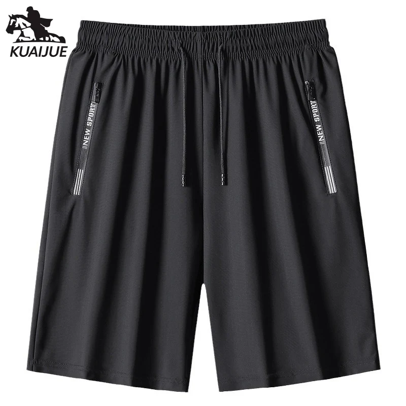 shorts men 6XL 7XL 8XL Summer new mens shorts Ice silk casual pants Quick-drying pants five points Fitness sweatpants short K33