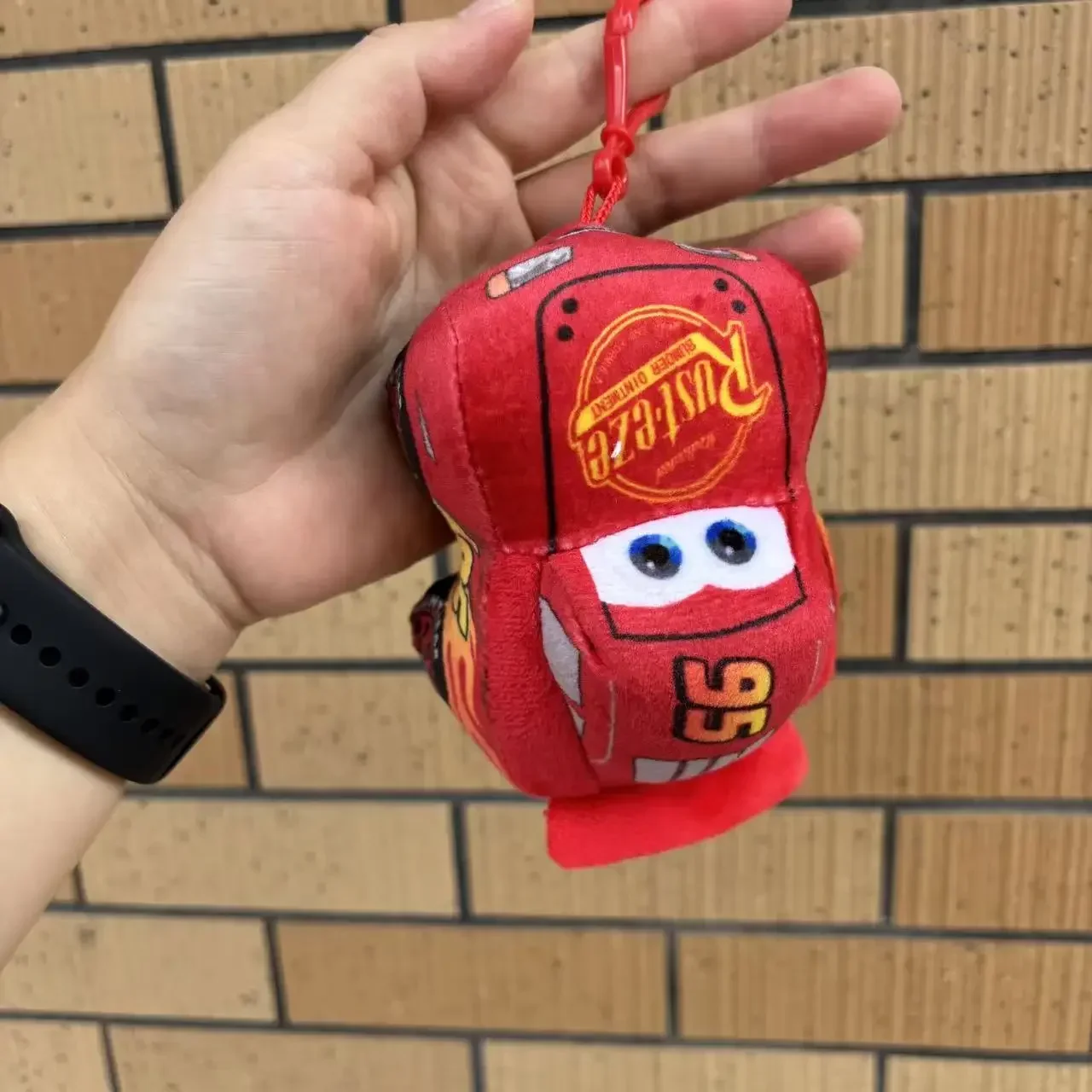 Lightning McQueen 10cm 3D Printed Plush Toy Plush Keychain, Cute Red 95 Racing Car Stuffed Doll Pendant&backpack Gifts