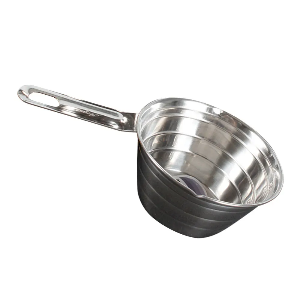 

Stainless Steel Coffee Measure Cup Compact Handle Scale Design Baking Measuring Container Milk Shake Measuring Cups
