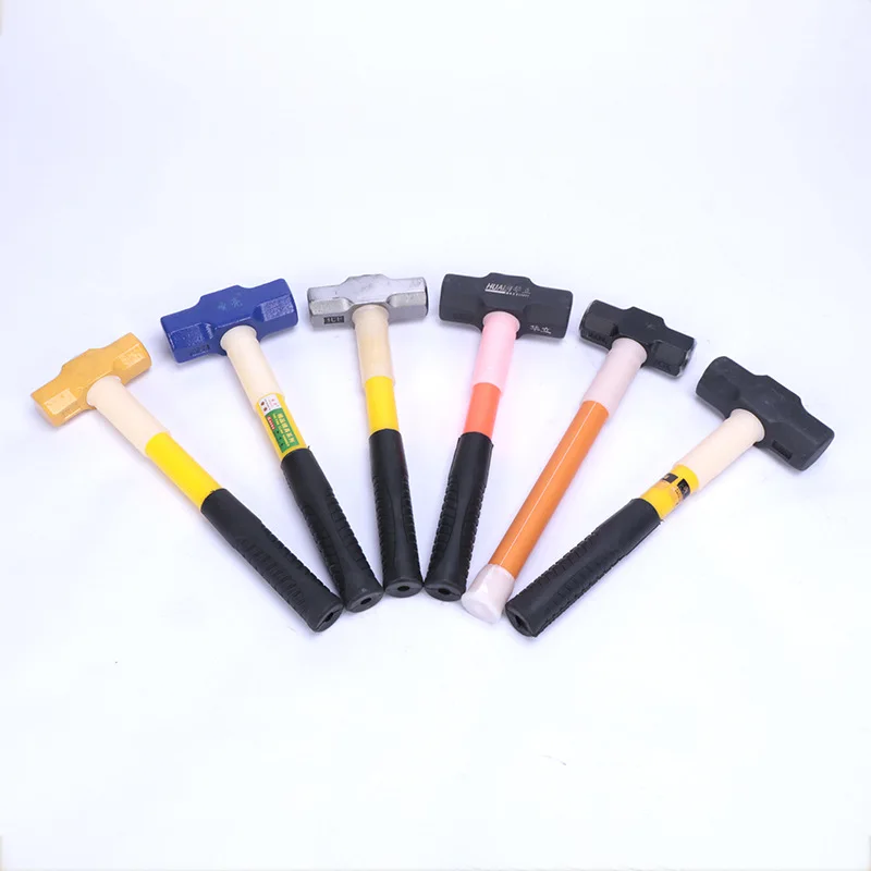 Wholesale High Quality Sledge Hammer with Fiberglass Handle Shock Resistant 2LB-8LB Options OEM Customizable