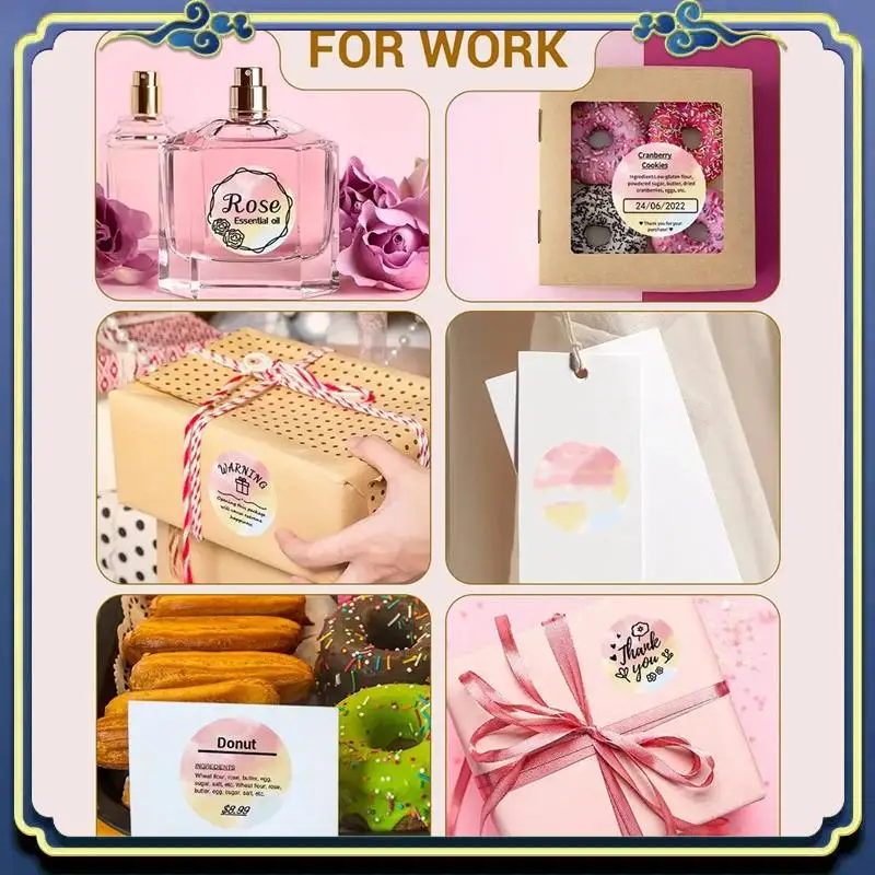 

Portable Shipping Label Printer Label Sticker Round Label Square Label DIY Logo Design 2X2 Starrysky Round -500Pcs Durable