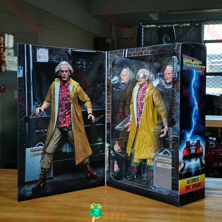 Disponibile NECA Ritorno al futuro Arte McFly Doc Brown Biff Tannen Action PVC Figure Series Modello Giocattolo Regalo di Natale