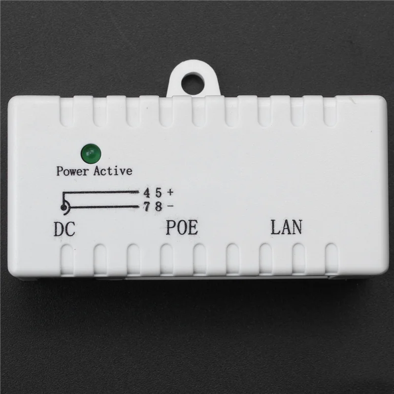 A003 6X Poe Splitter Poe Injector Rj45 DC 5.5 มม. X 2.1 มม. อินพุตอะแดปเตอร์แยกแบบพาสซีฟสำหรับกล้องเครือข่าย IP (สีขาว)