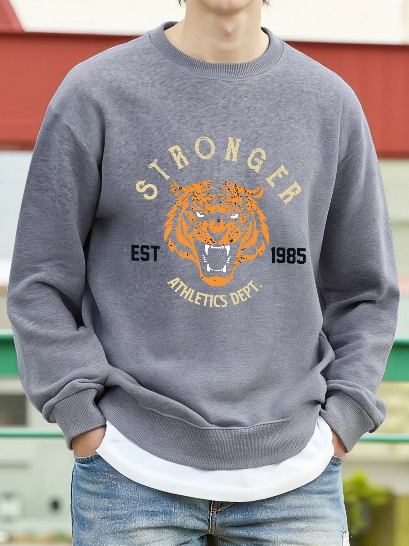 

Мужская толстовка Stronger Tiger New York Design, осенние пуловеры в стиле хип-хоп, мягкие толстовки, флисовая спортивная одежда большого размера, универсальная