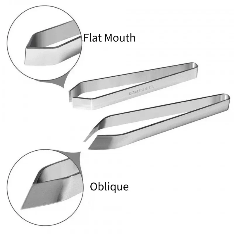430 Stainless Steel Fish Bone Tweezers Pincer Clip Puller Remover Tongs Kitchen Gadget Fish Bone Plucking Clamp