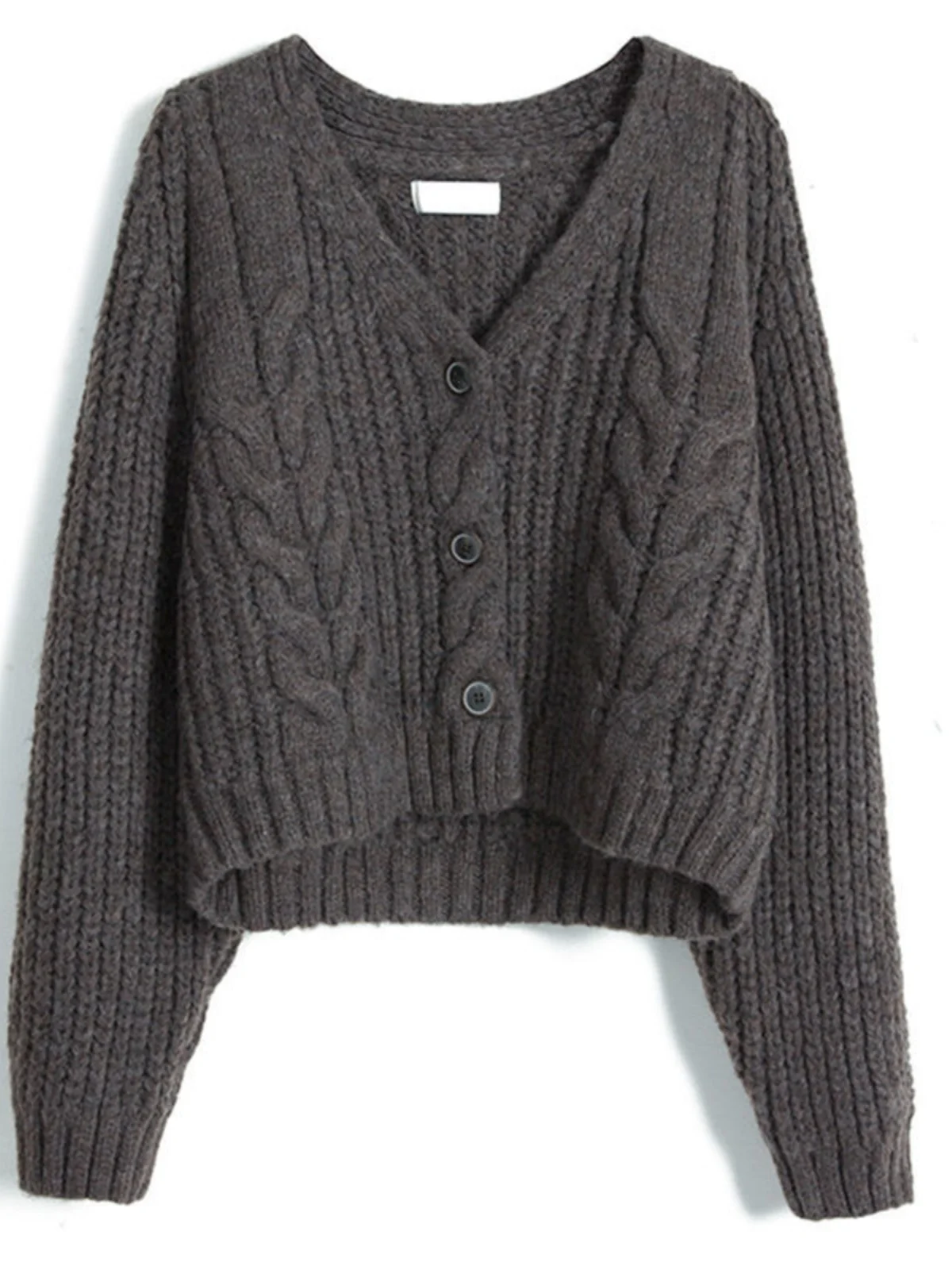 ربيع الخريف المرأة محبوك سترة Thiened الدافئة V-ne طويلة Sve ort معطف العلامة التجارية إزالة الأزهار تويست تصميم Comm... #1