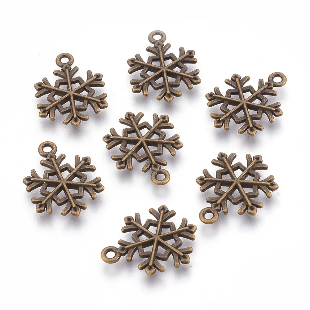 50 Pcs Snowflake Charms Pendant Style Alloy Pendants Jewelry Making Charms Metal Charms Pendant Pendant Ornament for Women DIY