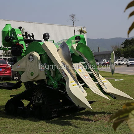 4LZ 0.6 Full Feeding Type Paddy Grain Silage Wheat Rice Harvest Machine Mini Rice Combine Harvester Rice Reaper