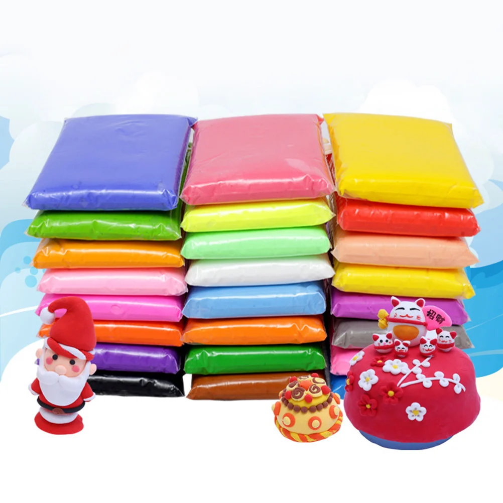 

36 Dry Modeling Clay Kids Tools Ultra Light Crystal Colorful Mud Polymer Kit Toy