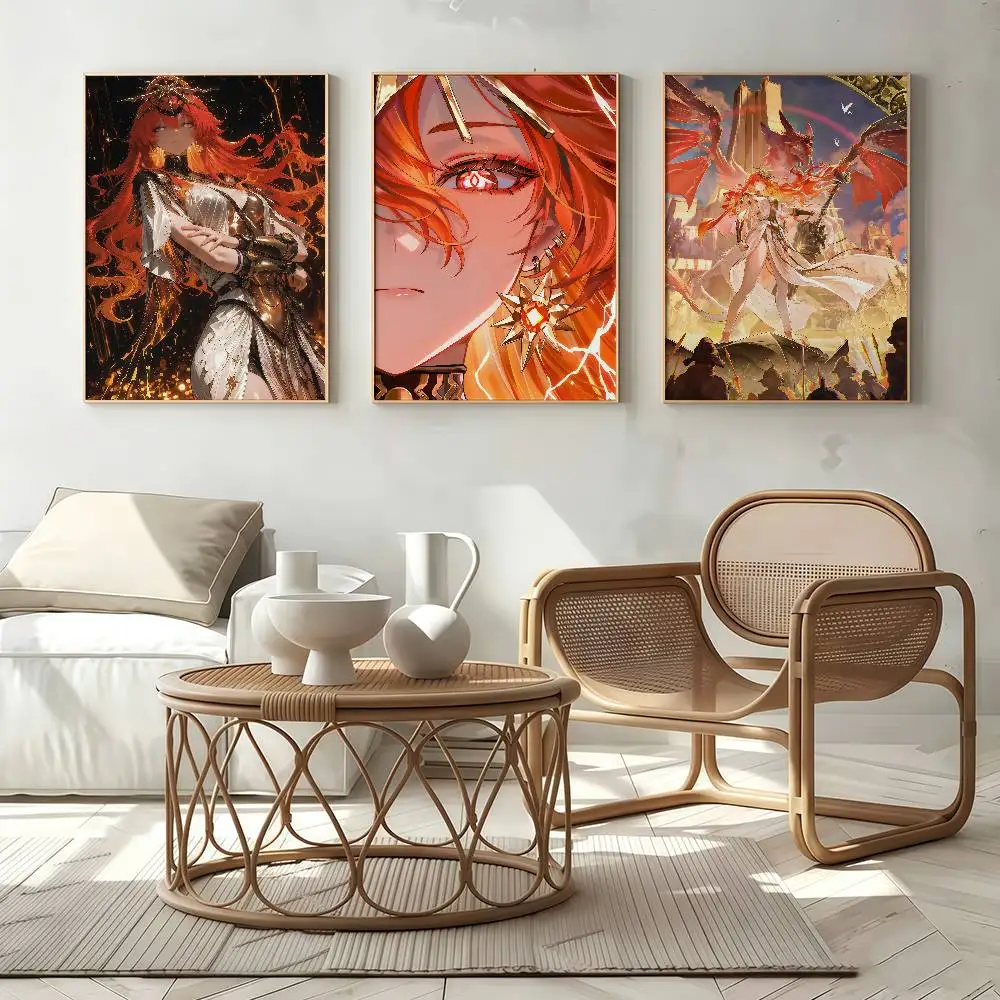 Game Wuthering Waves AUGUSTA Poster Self-adhesive Art Waterproof Paper Sticker Coffee House Bar Room Wall Decor