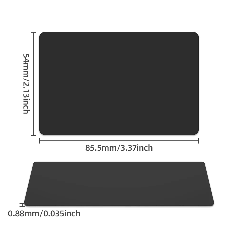 10pcs NFC216 Black Cards Rewritable NFC NT-AG216 PVC Cards Blank Easy Convenient Programmable NFC Business Card Chip 888Bytes