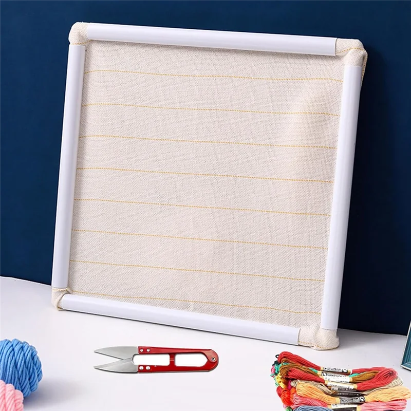 Square Embroidery Hoops Cross Stitch Hoops Embroidery Hoop Frame Punch Needle Hoops Embroidery Quilting Fram 3-Pack As Shown