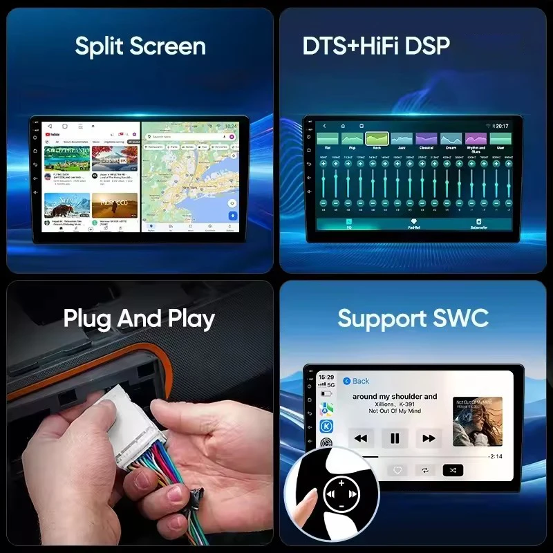 راديو ستيريو بالسيارة مشغل وسائط متعددة لسيارة Volkswagen VW Golf 4 Jetta MK4 2002-2006 نظام تحديد المواقع اللاسلكي Carplay Android Auto DVD Head Unit