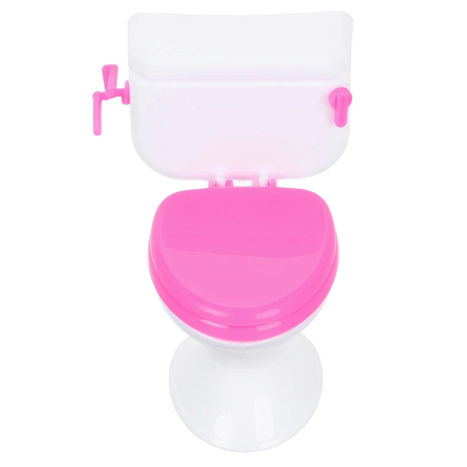 Toilet Potty Dollhouse Flushing Decor Mini Hair Brush Washing Machine Toy Plastic