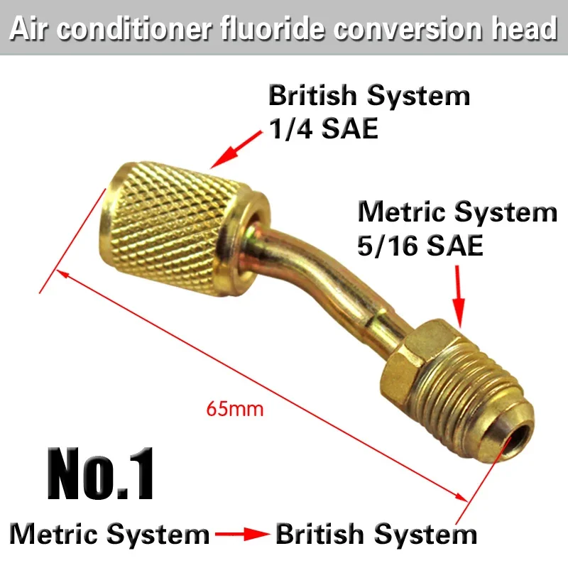 Air conditioning fluoride head R410A R22 conversion joint plus liquid pipe adapter joint refrigerant special 90 degree conversio