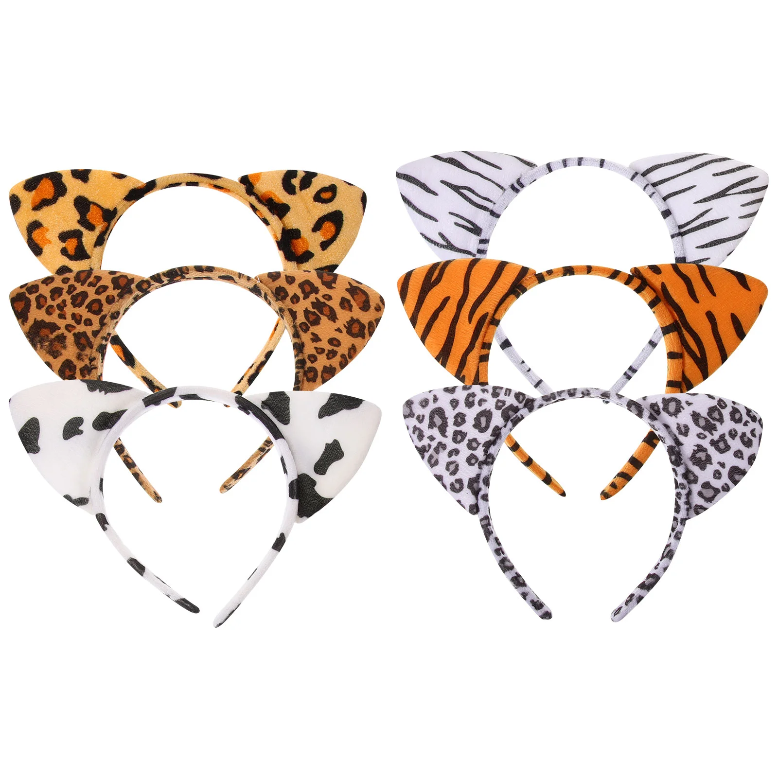 6 pçs simulado orelha bandana festa hairband baile desempenho headbands argola acessório dia das crianças animal temático