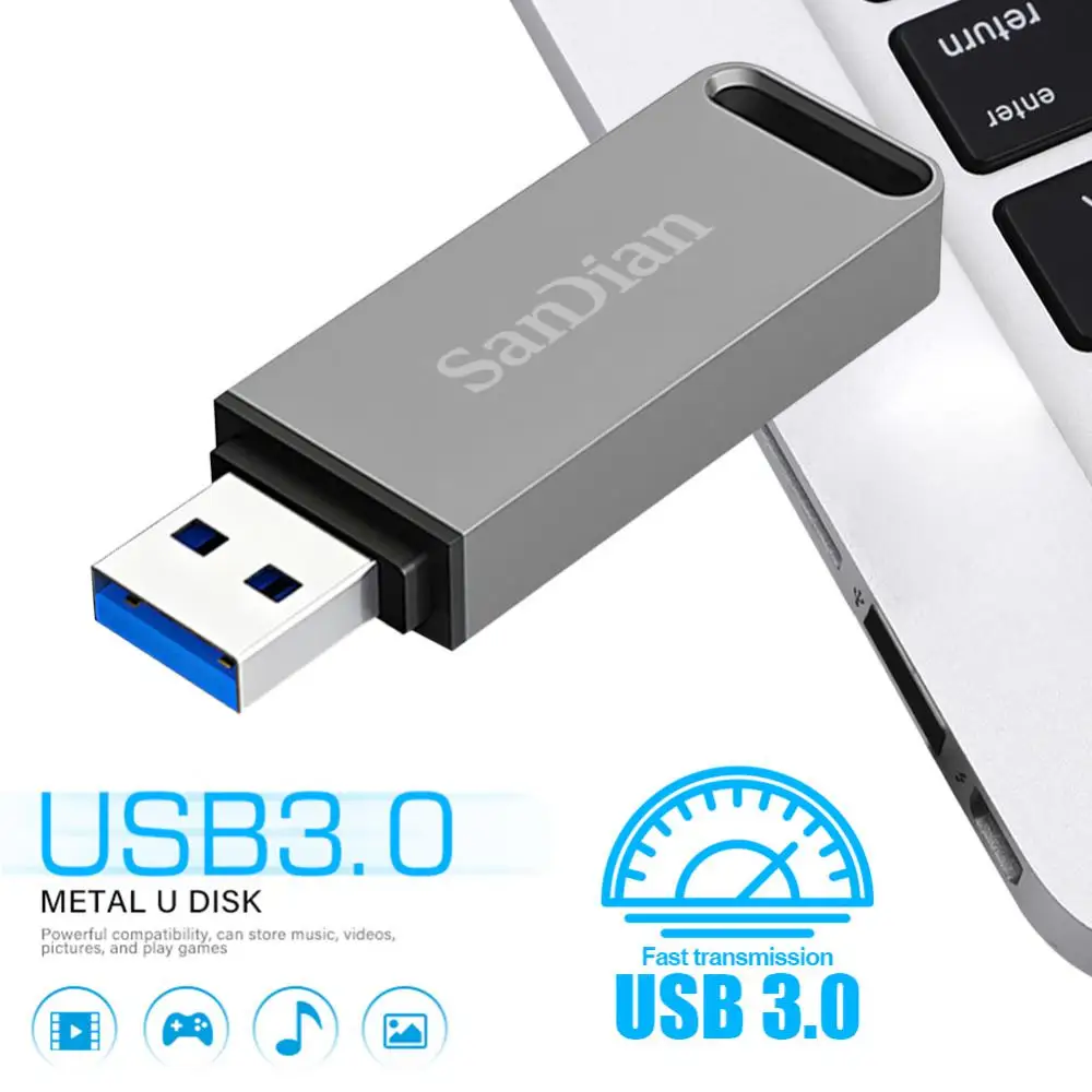 Original TYPE-C USB Flash Drive OTG 2-IN-1 USB3.0 High Speed Pendrive 128GB USB C Stick Flash Memory Card 512GB For Laptop/PC