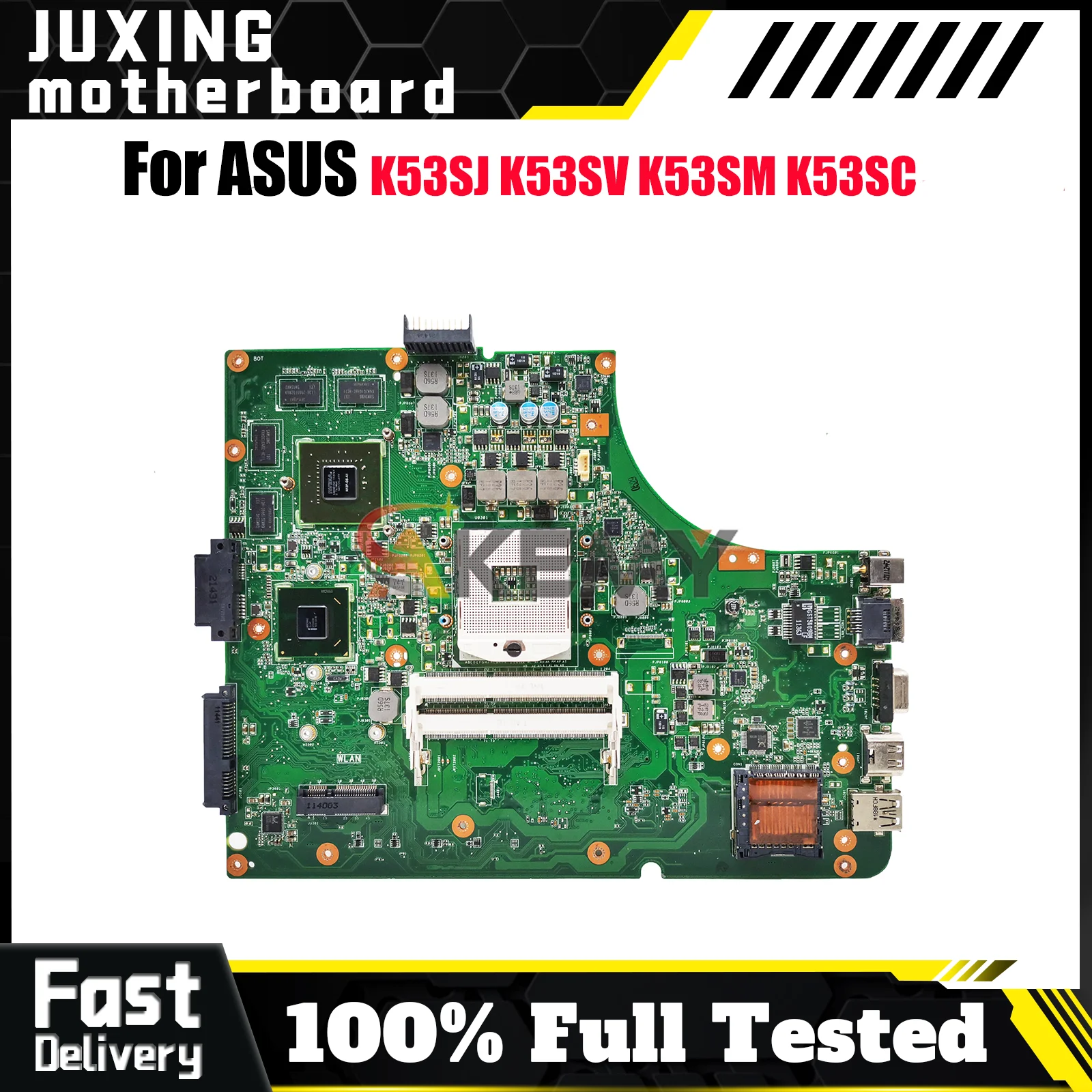 

K53SV Laptop Motherboard For ASUS K53S K53SJ K53SK K53SM K53SC K53SV K53SD Notebook Mainboard 100% tests OK fast shipping stk