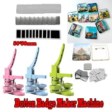 Máquina rotativa para fazer crachás quadrados, 50x50mm, para fazer diy, ímãs de geladeira, crachá/pinos, botões, arte, artesanato