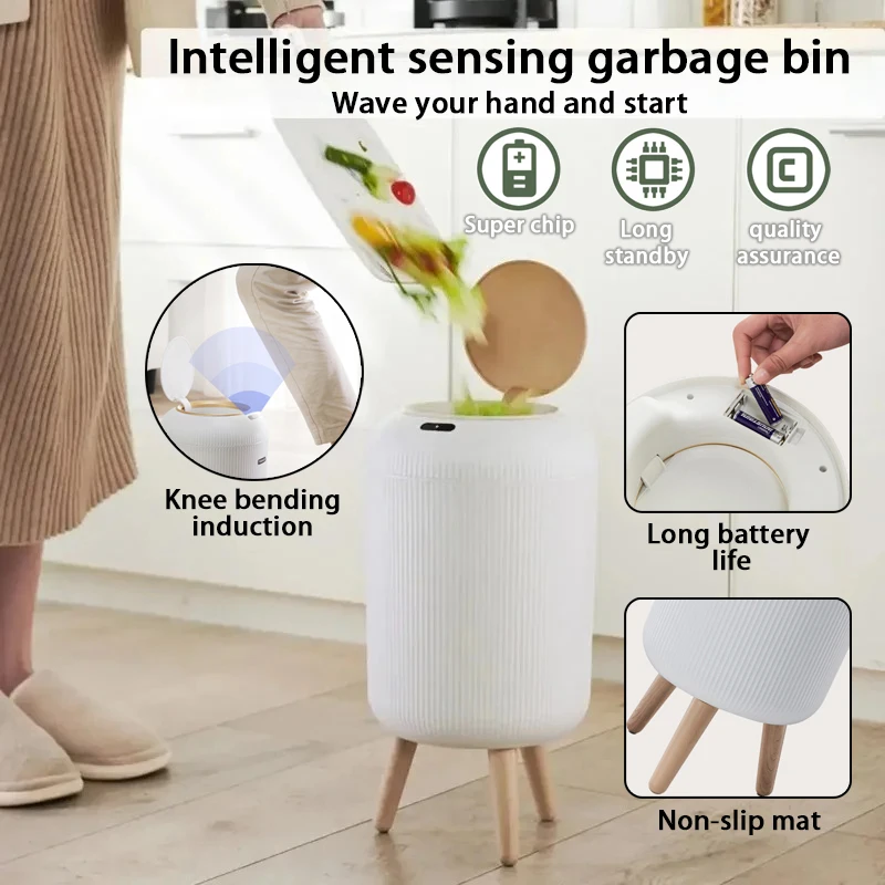 

Новый интеллектуальный датчик, высокое эстетическое значение, модный мусорный бак для дома, гостиной, кухни, большой вместительный мусорный бак