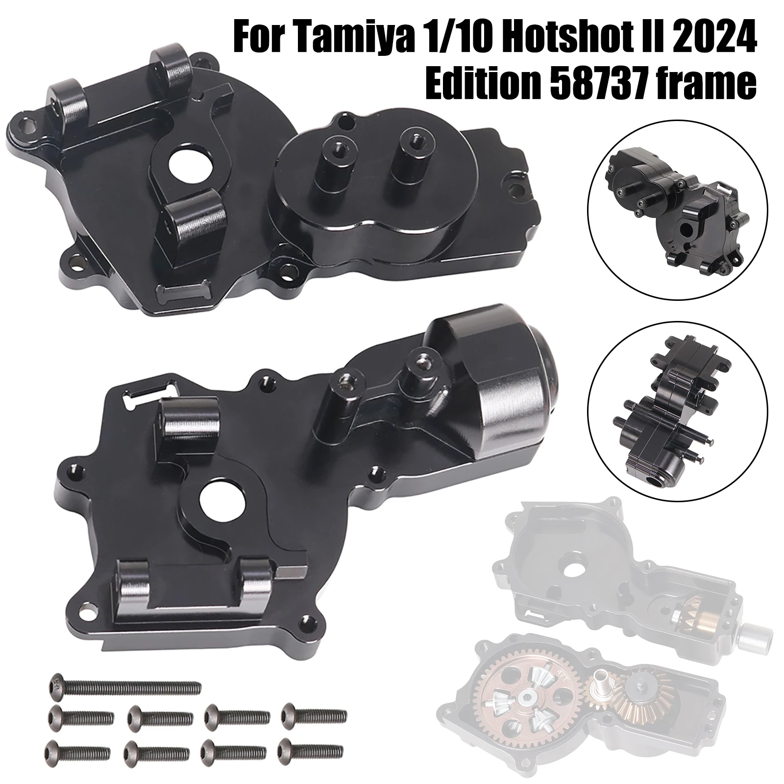 Metal Gearbox Housing Shell For Tamiya 1/10 Hotshot II 2024 Edition RC Car Parts