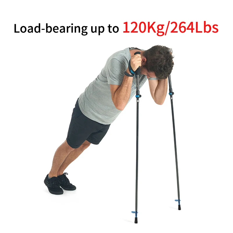 Naturehike Camping Walking Stick 175g Ultralight High Load Full Carbon Fiber Walking Cane 5 Section Folding Outoor Trekking Pole