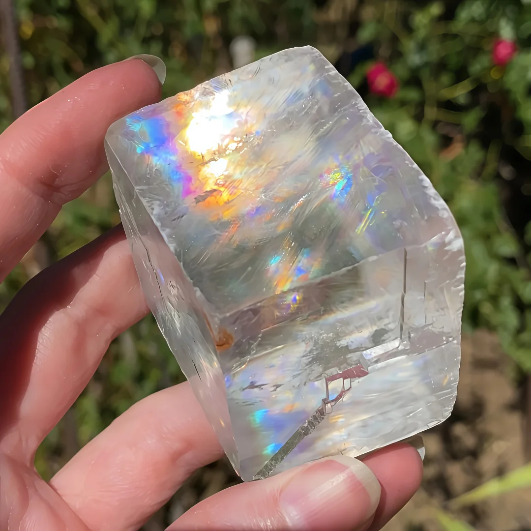 30g/60g/80g/170g Brazilian Optical Calcite Cube, Natural Optical Calcite Cubes, Clear optical calcite stone, Home decoration
