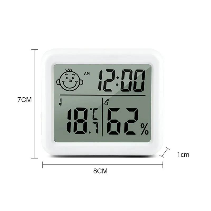 0.8 مللي متر LCD الرقمية درجة الحرارة مقياس الرطوبة الخلفية المنزل داخلي الرطوبة الإلكترونية ميزان الحرارة محطة الطقس غرفة الطفل
