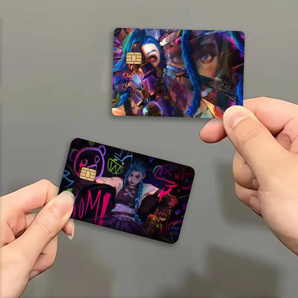 Arcane JinxS L-Lols Modern Laser Shiny Bank Card Stickers Fashion Daily Decoration
