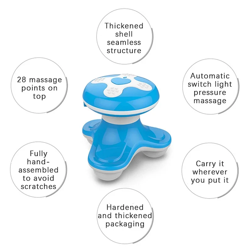 USB Mini Neck Massager Multi Function Plastic Triangle Shape Electric USB Beauty Anti Cellulite Massage Relaxation Instrument