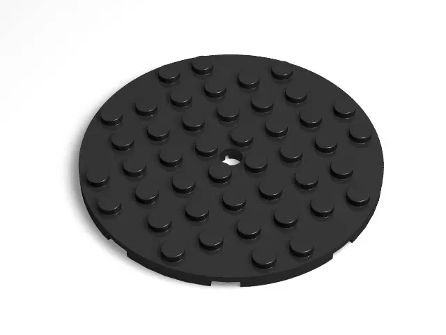 MOC 74611 Domestic building block parts 8x8 round plates, assembly and assembly, small particle accessories