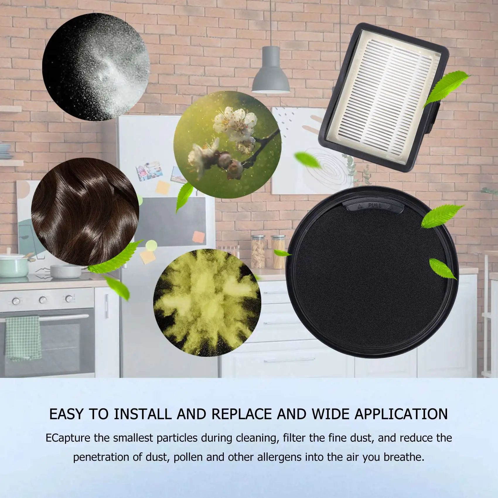 Filtros HEPA para aspiradora, accesorios de repuesto para Amazon Basics VCS35B15KC-70, B071VNCNLF