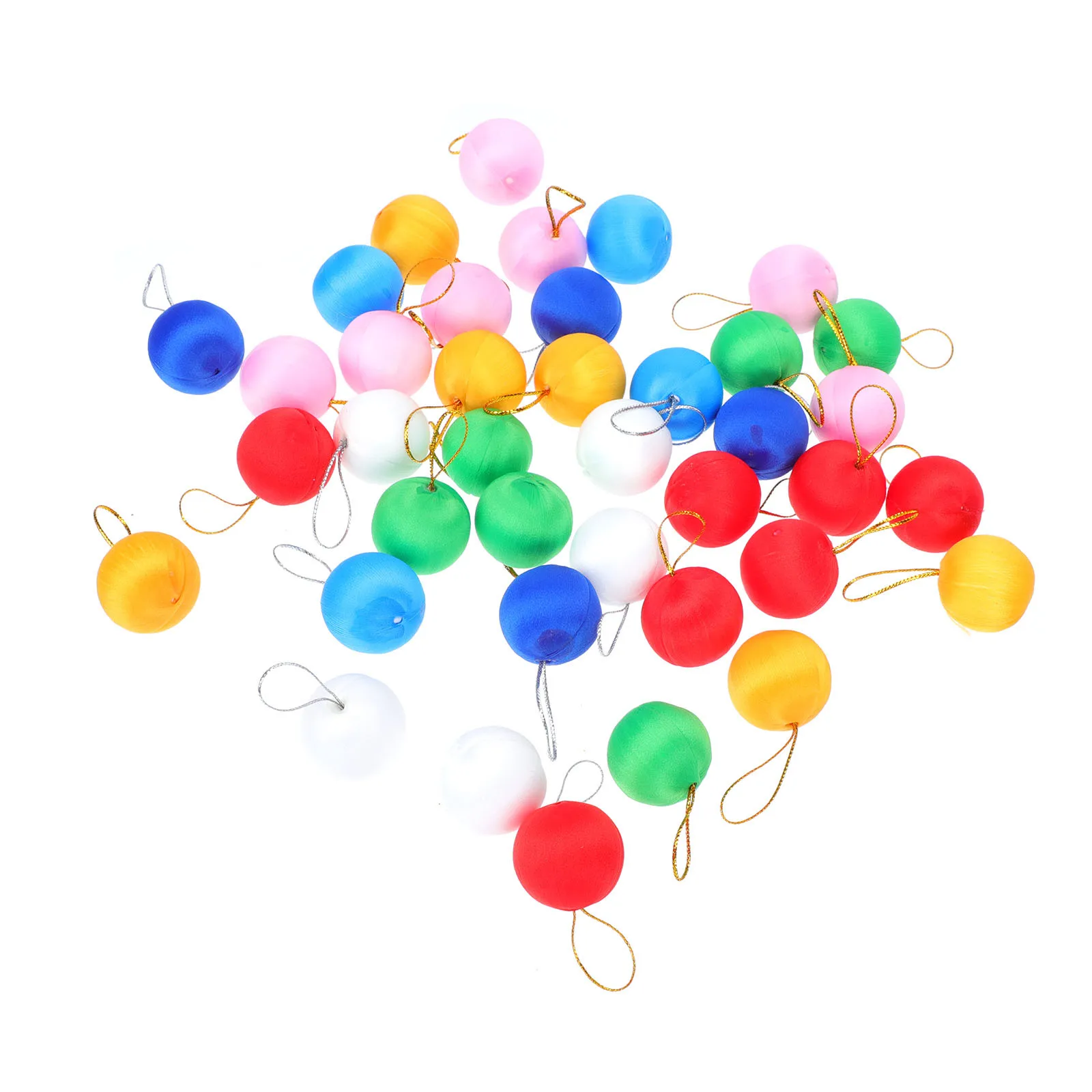 

60Pcs Christmas Balls Pendant Colorful Silk Yarn Hanging Balls Tree Ornaments Xmas Decor Party Holiday Decoration