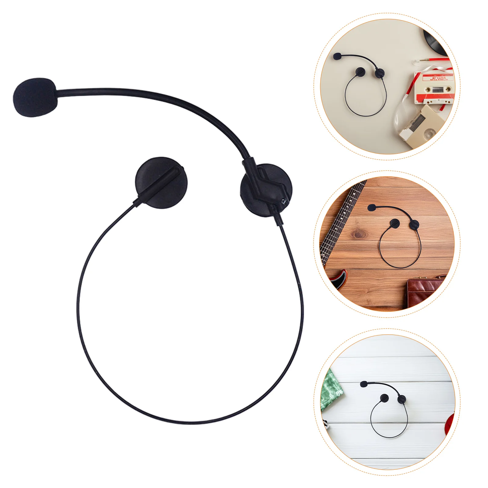 

7pcs Fake Headphones Decorative Microphone Prop Realistic Simulation Stage Costume Accessory For Birthday Party Carnival