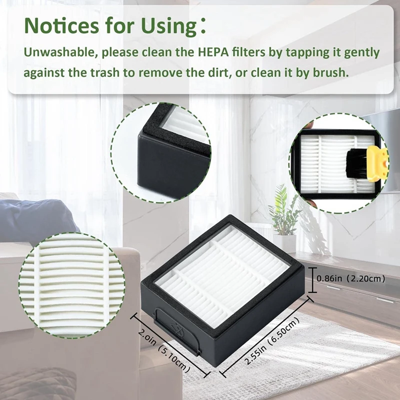 Hepa Filters Onderdelen Voor Irobot Roomba E I & J Serie I7 I7 +/Plus I3 I3 + I4 I6 I6 + I8 I8 + E5 E6 E7 Stofzuigerfilter