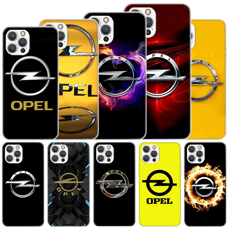 Opel Logo Car Soft Case For iPhone 16 15 Plus 11 12 13 Mini 14 Pro Max Apple Phone Cover X XS XR SE 7 8 SE Coque 11 12 13 Mini 1