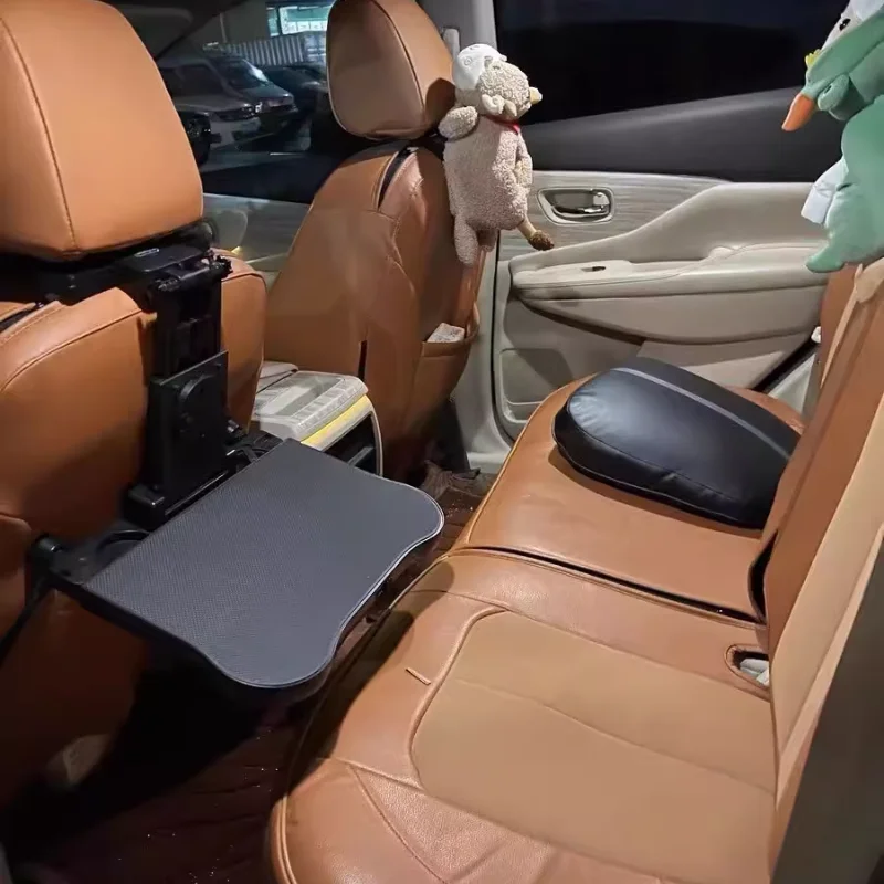 

360° Rotating Car Tray Table - Abs Backseat Mount, Laptop & Drink Holder For Road Trips Scalable And Foldable Non-slip