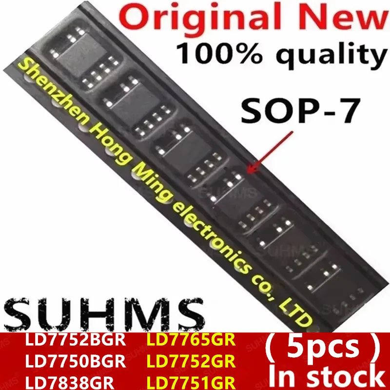 (5 ชิ้น) 100% ใหม่ LD7752BGR LD7750BGR LD7838GR LD7765GR LD7752GR LD7751GR sop-7