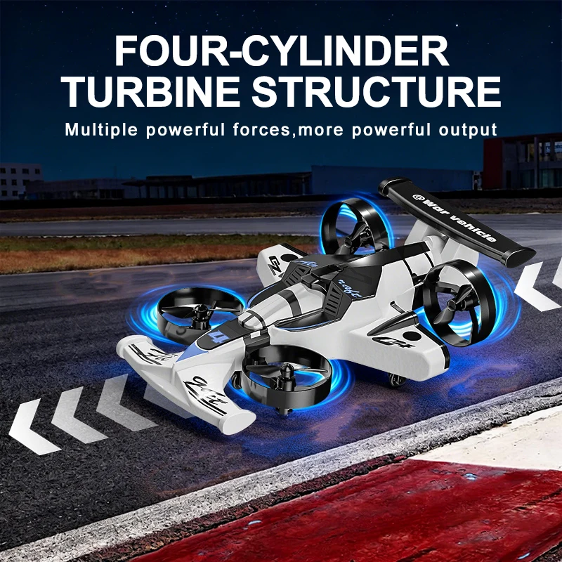 CZ04 2 in 1 RC Quadcopter Drone & RC Drift Car Land Air Dual Mode 2.4G Remote Control 360° Rotation Headless Electric Toy