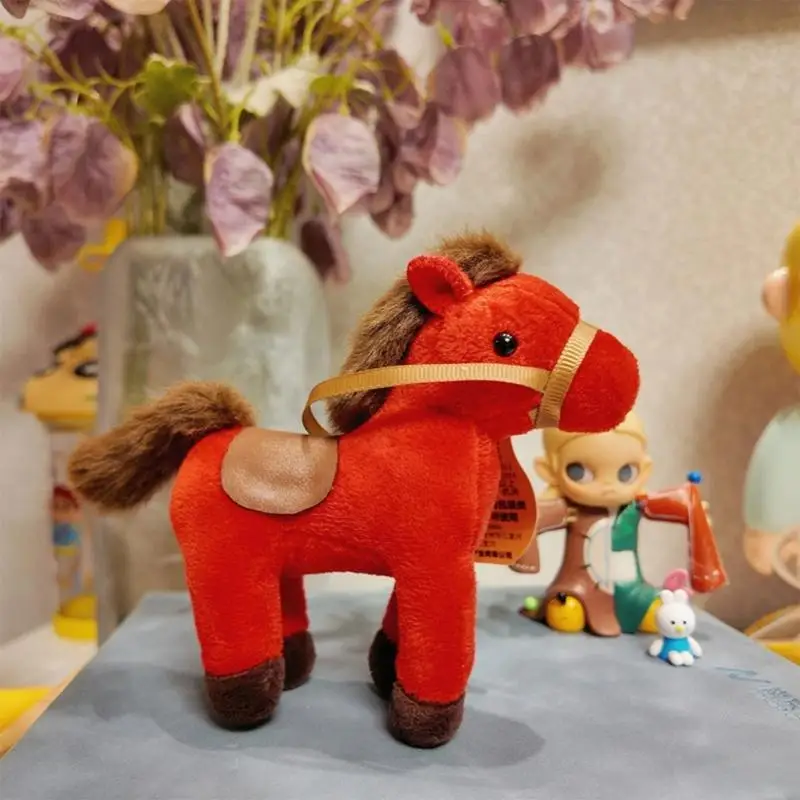 

Realistic Horse Pendant Plush Keychain Toy For Bag Backpack Decoration Hanging Ornament Children Festival Gift Giving A2UB
