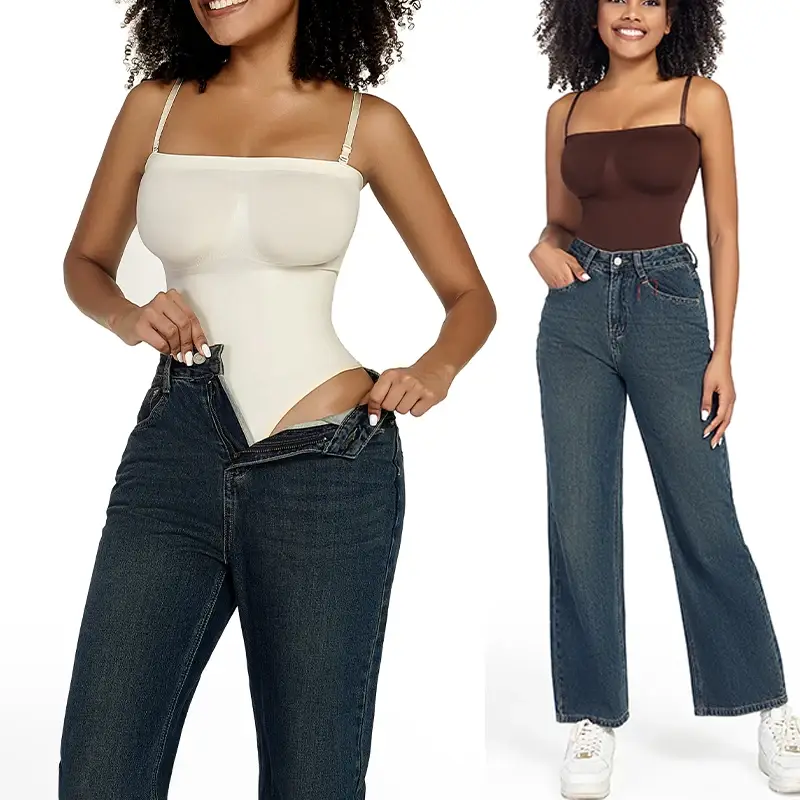 Off Shoulder Bustier Tube Top Strapless Bodysuit Women Thongs Shapewear Tummy Control Body Shaper Waist Trainer Skinny Underwear - Image 6