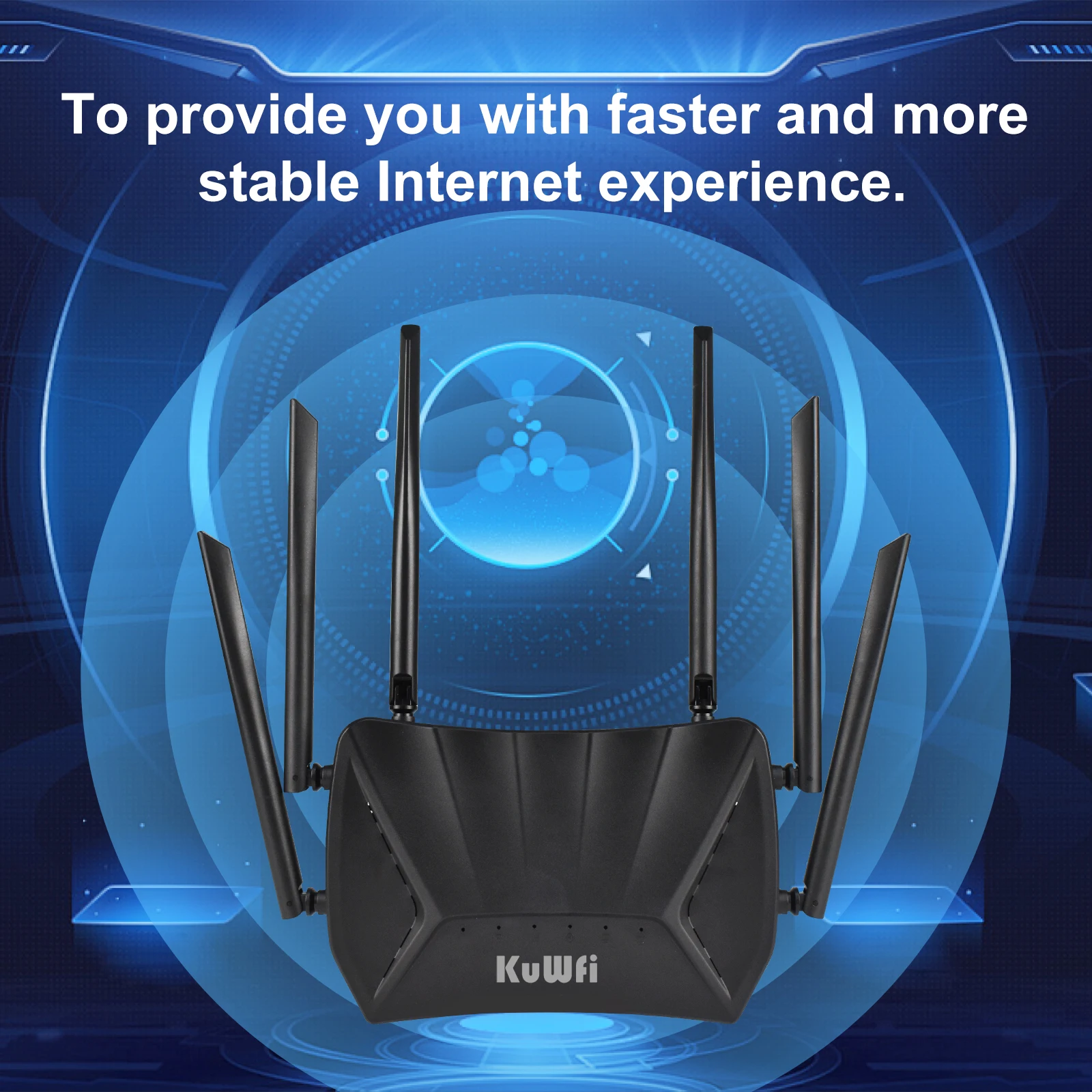 Imagem -02 - Kuwfi 1200mbps 4g Lte Roteador 2.4g 5g Roteador sem Fio de Banda Dupla com Antenas de Alto Ganho 5dbi com Porta Lan Gigabit Wan