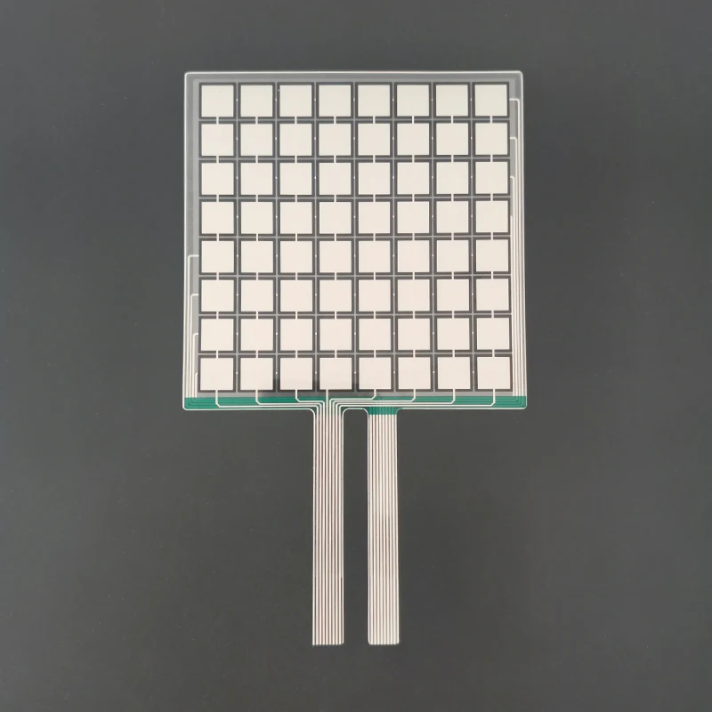 0808MS matrix distribution flexible thin film pressure sensor piezoresistive strain gauge tactile sensing