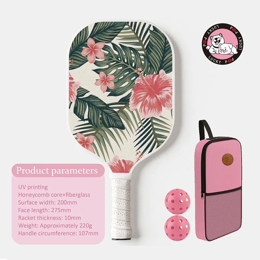 Pickleball Set Pickleball Bag Thermoformed T700 Raw Carbon Fiber Pickleball Paddle Surface With Foam Edge Ergonomic Grip