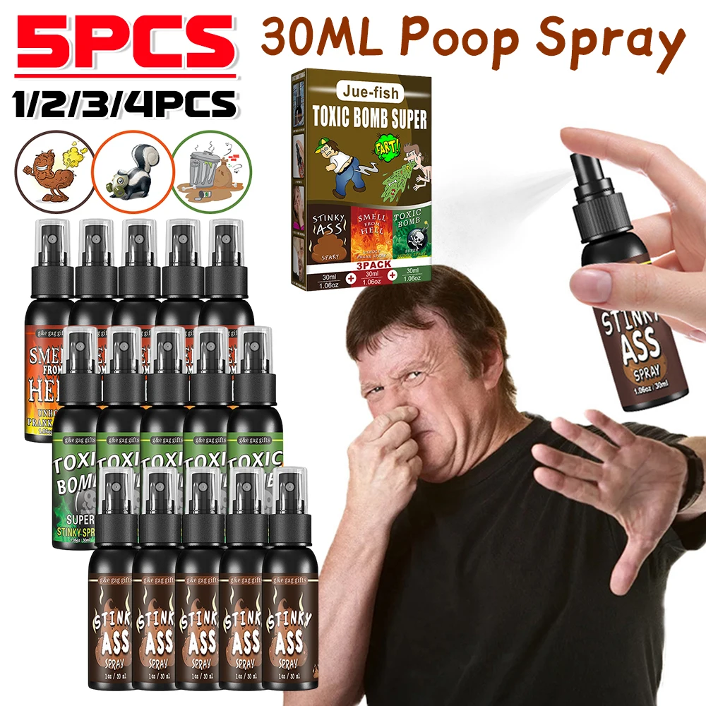 30 ml Furzspray, Partyzubehör, flüssiger Furzknebel aus Kunststoff für Erwachsene und Kinder, schreckliches, stinkendes Furzspray, ungiftiges Halloween-lustiges Spielzeug